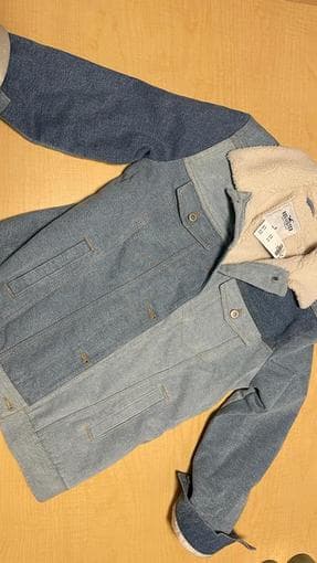 Hollister Women's Winter Jacket - Blue Denim 1