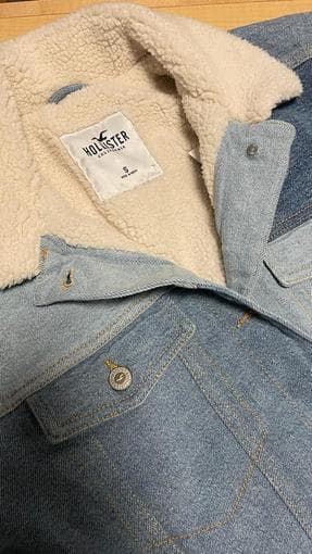 Hollister Women's Winter Jacket - Blue Denim 2