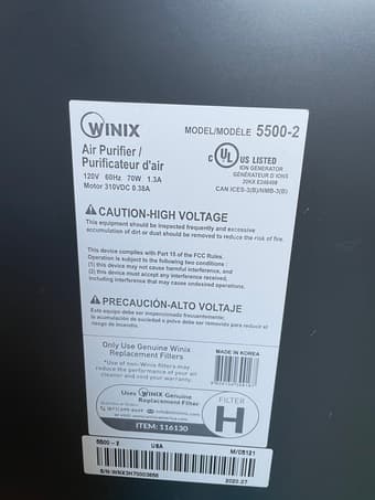 Air Purifier—-$70 2