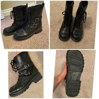 Route 66 Dark Boots and Converse All Star Shoes 1