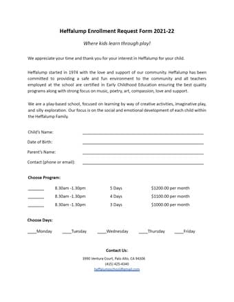 Preschool School and Summer Camp NOW OPEN 1