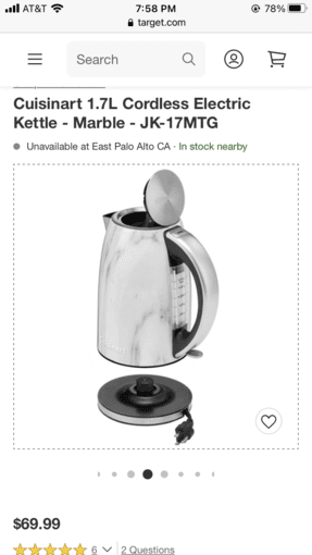 Cuisinart 1.7L Cordless Electric Kettle - Marble - JK-17MTG 2