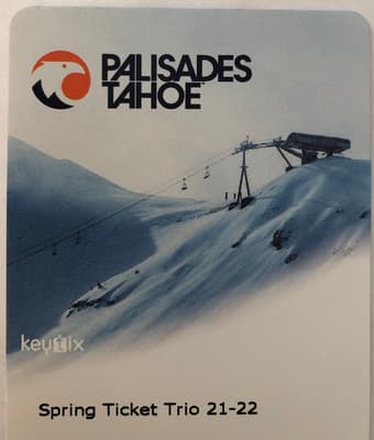 Palisades (Squaw) 21-22 lift ticket 1