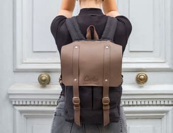 Stylish leather backpack 1