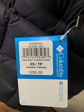 Columbia long down jacket 2