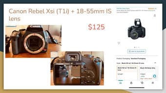 Canon Rebel Xsi (T1i) + 18-55mm IS lens 1