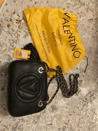 Brand new Valentino black leather crossbody bag 1