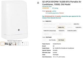 GE portable air conditioner 1