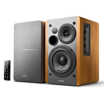 Bluetooth Bookshelf Speakers Optical,Aux Input Wireless IN WOOD! 1
