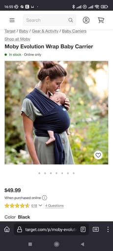 Brand New Moby Evolution Wrap baby carrier (retails for $49.99) 1