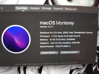 2020 13" MacBook Pro (i5, 1TB SSD) 2