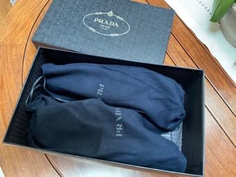 Prada Leather Loafer Slip-On Brown Calzature Uomo Size US 9.5 EU 42.5 4