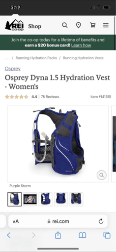 Women's Osprey Hiking Backpack 1