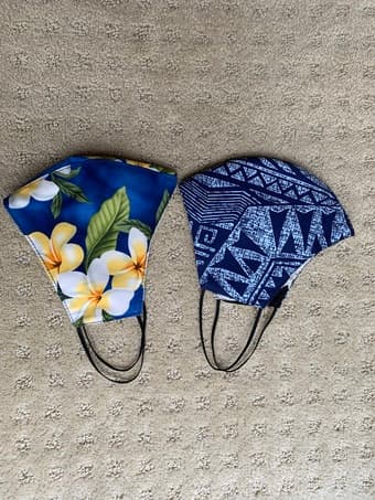New Hawaiian cloth face masks - Free! 1