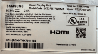 Samsung 32" Full HD Curved Screen LED TFT LCD Monitor Glossy White 3