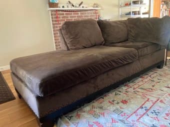 FREE ** Super comfy great velour couch ** 1