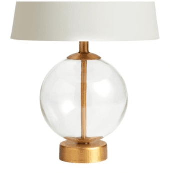 Glass Globe And Brass Serena Accent Lamp Base 2