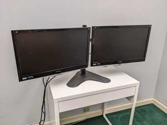 Dual Monitors with VESA Mount 1