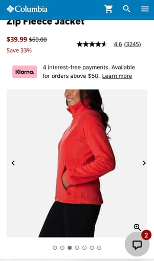 Columbia Yellow fleece jacket Small 1