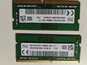 2 x 8GB SKhynix Laptop Memory Ram DDR4 3200 1