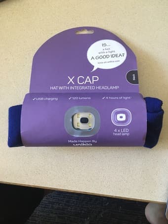 Brand new beanie with integrated headlamp 1