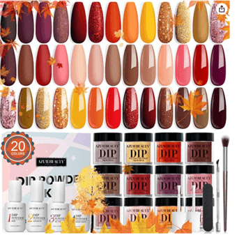 Dip Powder Nail Kit Starter, AZUREBEAUTY 20 Colors 1