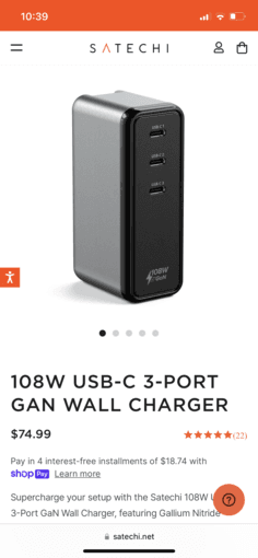 USBC 3-port wall charger (unused) 1
