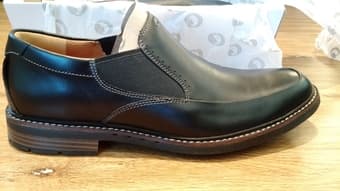 Men's dress shoes, black leather 11M (new) 2