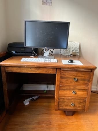 Vintage Desk with Drawers 1