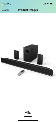 Vizio 38-inch Sound Bar S3851W-D4 5.1 with Wireless Subwoofer & Rear 1