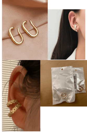 New Non-piercing gold ear cuffs 1