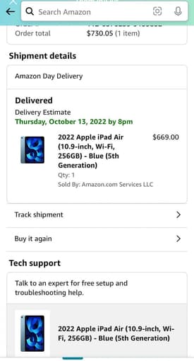 NEW 2022 Apple iPad Air 256GB 10.9 inch WiFi Blue 3