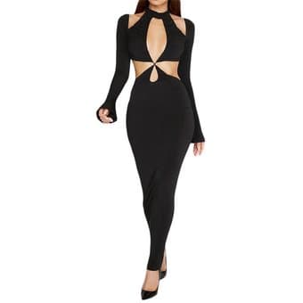 Brand New Women Medium Black Cut Out Body Dress 2