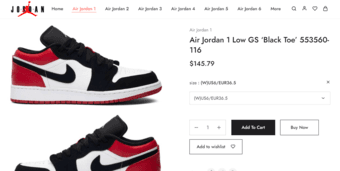 Nike Air Jordans 1 - Low Cut 4
