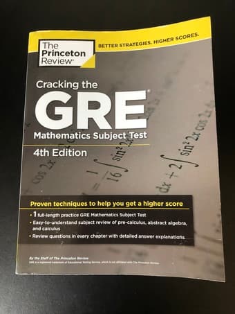 Cracking the GRE Mathematics Subject Test, 4th Edition 1