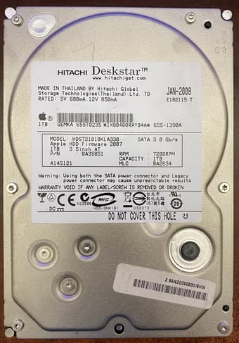 4 TB and 1 TB hard drives 4