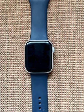 Apple Watch Series 6 Silver Aluminum 44mm with Navy Band (FLAWLESS) 1