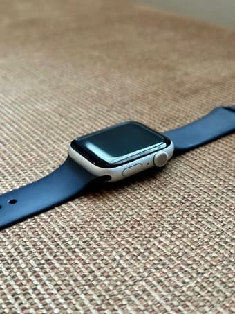 Apple Watch Series 6 Silver Aluminum 44mm with Navy Band (FLAWLESS) 2