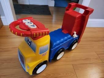 Toddler Little Tikes brand push-and-ride convertible dump truck 2