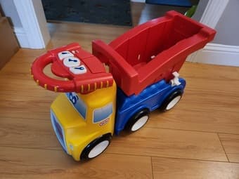 Toddler Little Tikes brand push-and-ride convertible dump truck 3