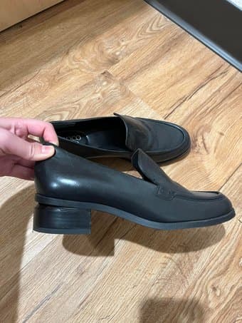 Franco Sarto black leather loafers, women's 6.5 1