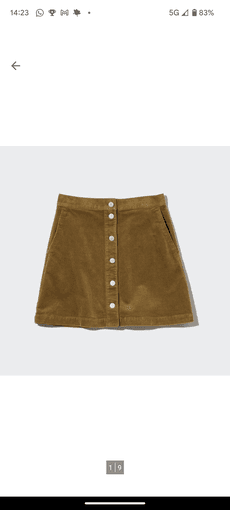 New Uniqlo brown mini skirt (with tags), size 8 1