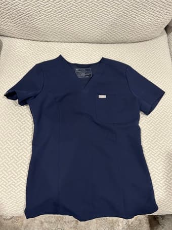 Figs XXS Navy blue Zamora Joggers and XXS slim Catarina scrub top 1