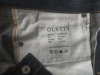 Gustin Jeans Raw Denim Cone Pima Summer, W34 Straight 4