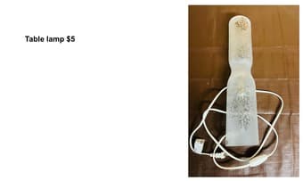 Table lamp $5 1