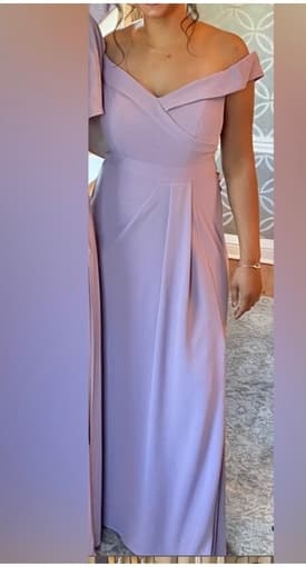 David's Bridal Lavender Haze bridesmaid dress 2