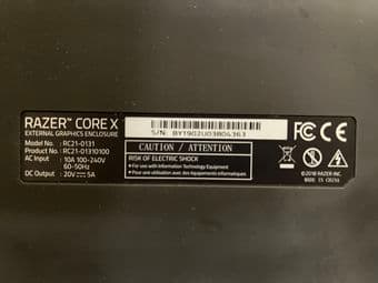 Razer Core X eGPU + NVIDIA GeForce GTX 970 Graphics Card 4