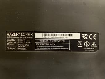 Razer Core X Gaming Box (eGPU) + NVIDIA GeForce GTX 970 Graphics Card 4