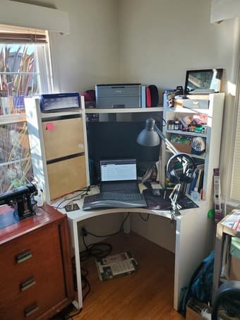 Ikea MICKE corner desk (white) 2