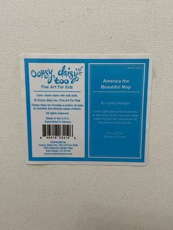 Brand New Oopsy Daisy Too America USA Map Wall Art Painting 3